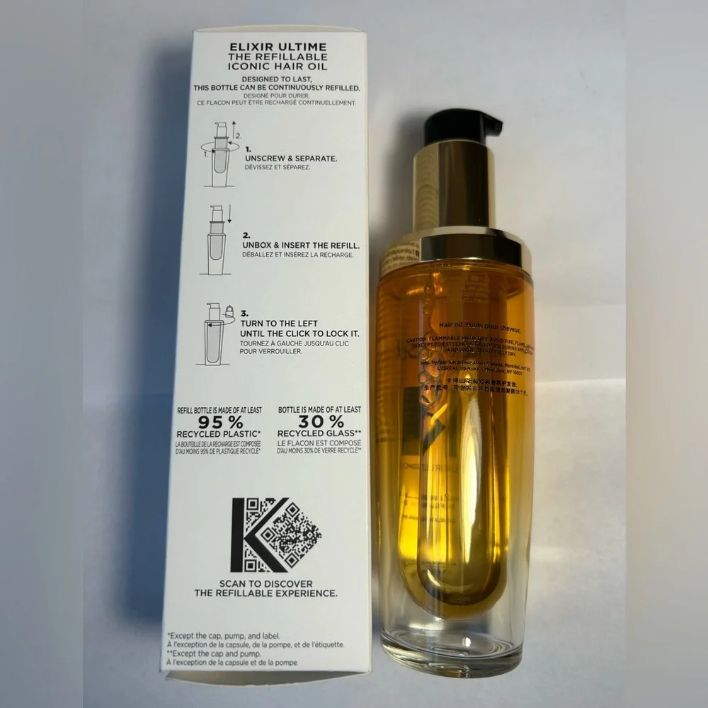NWT🌷Kerastase Elixir Ultime Refillable Hydrating Hair Oil for Shine